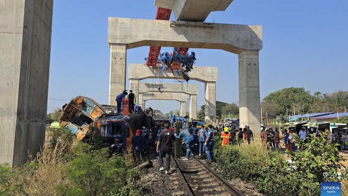 Crane Collapse Kills At Least 22 After Slamming Into Passenger Train In Thailand
